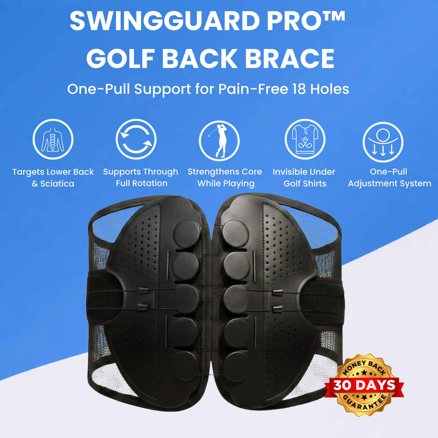 SwingGuard Pro™ - Golf Back Brace for Pain-Free 18 Holes