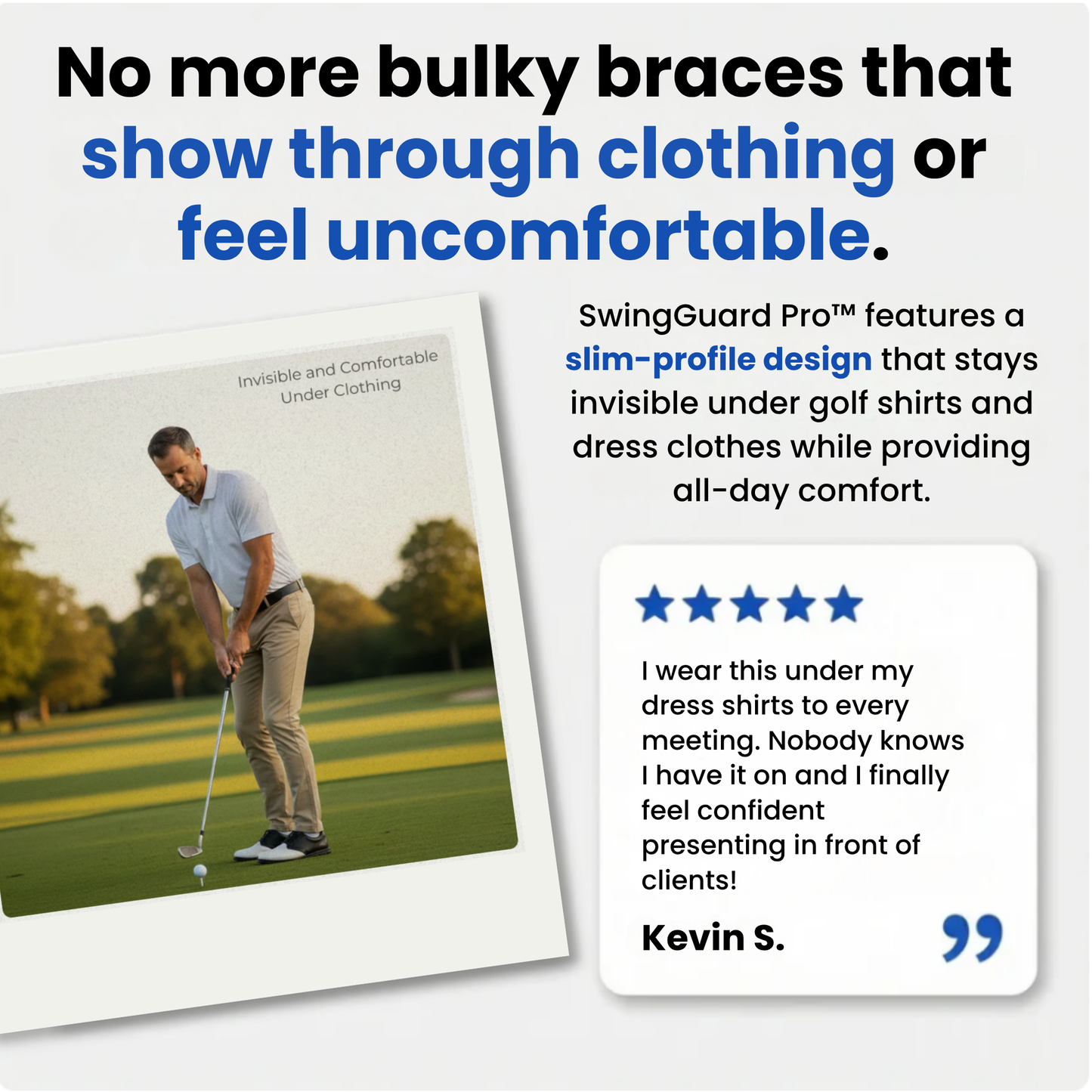 SwingGuard Pro™ - Golf Back Brace for Pain-Free 18 Holes