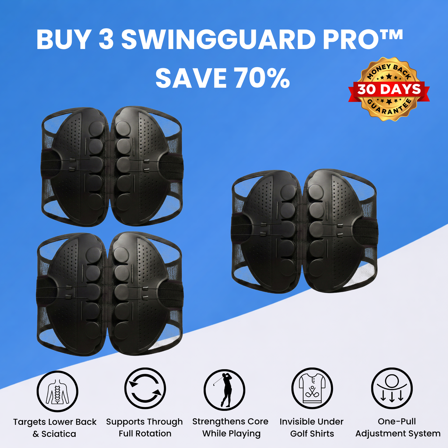 SwingGuard Pro™ - Golf Back Brace for Pain-Free 18 Holes