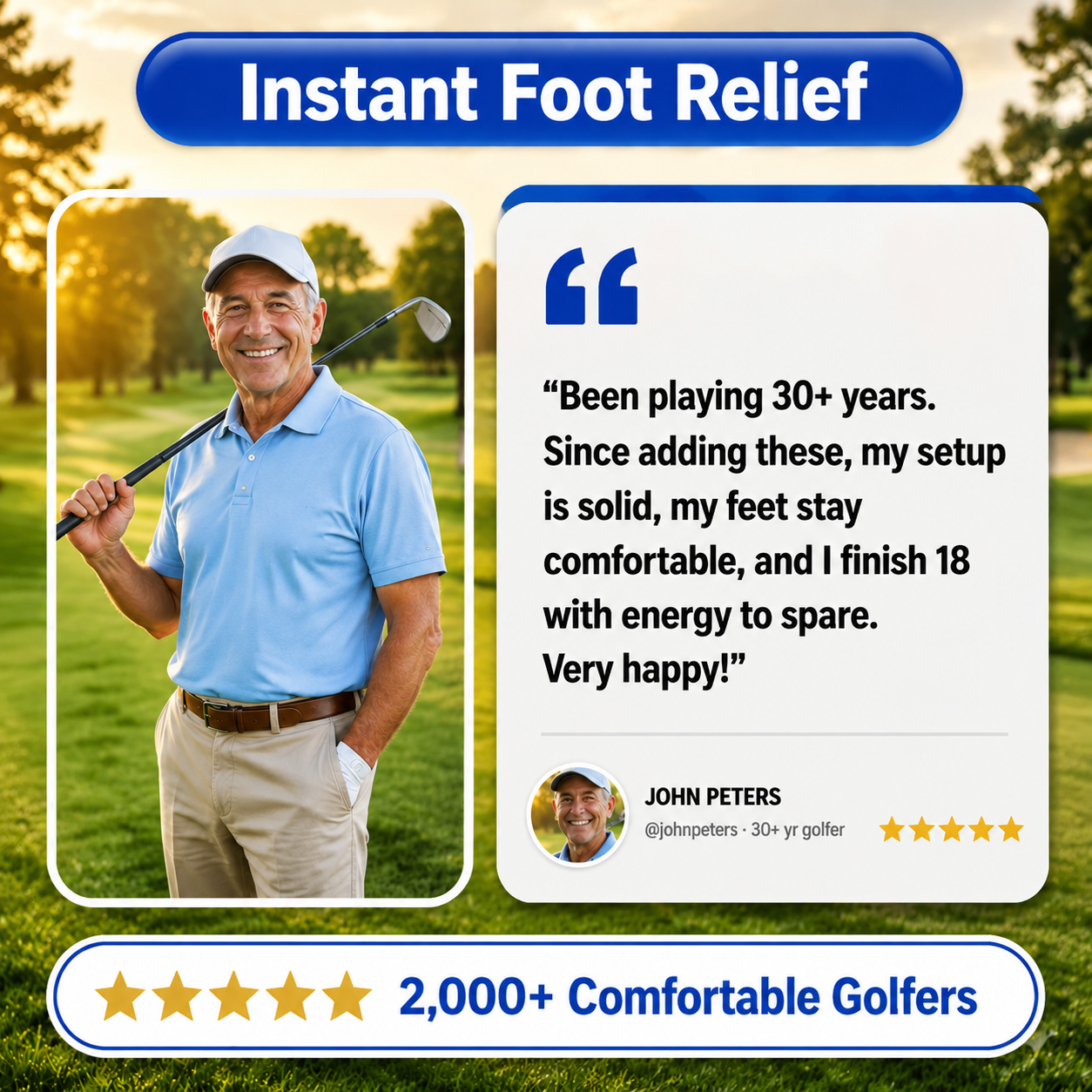 Back9Relief™ - Golf Insoles for Pain-Free 18 Holes