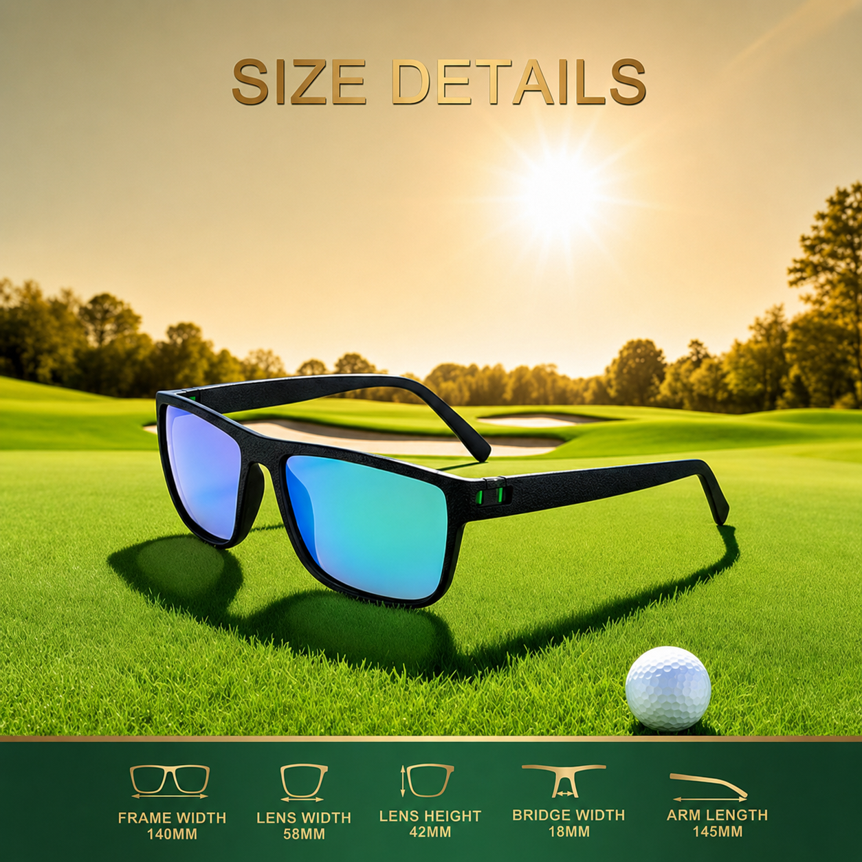 Golf Ball Finding Glasses — Polarized Contrast Lens