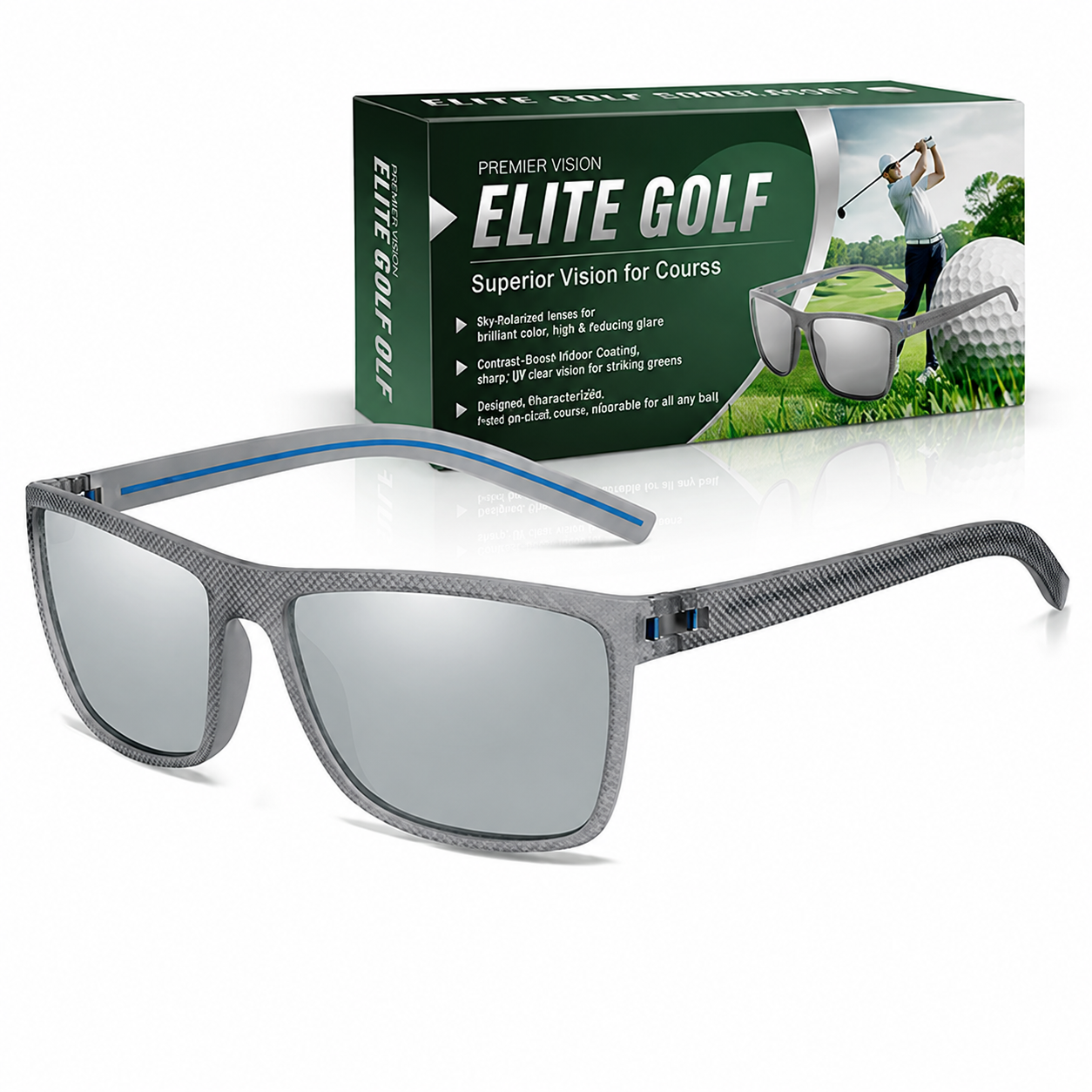 Golf Ball Finding Glasses — Polarized Contrast Lens